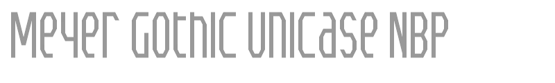 Meyer Gothic Unicase NBP