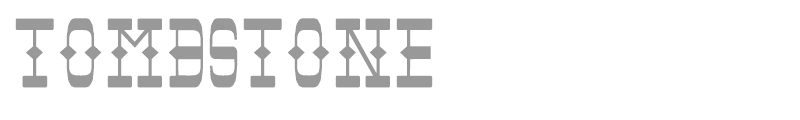 Tombstone font for Mac