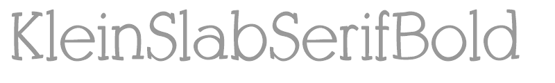 KleinSlabSerifBold