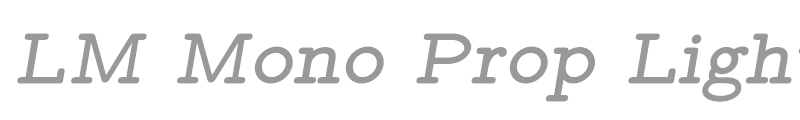 Latin Modern Mono Slanted