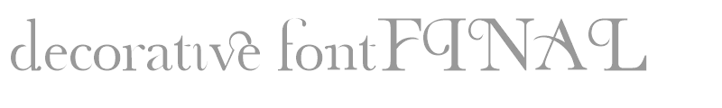 decorative fontFINAL