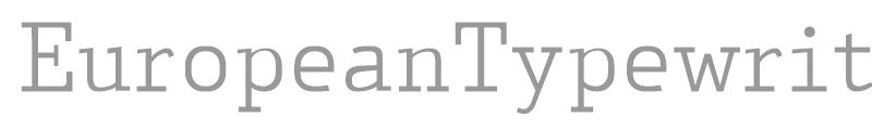 EuropeanTypewriter