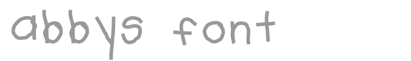 abbys font