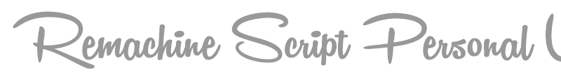 Remachine Script Personal Use