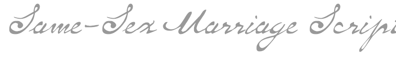 Same-Sex Marriage Script LDO