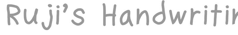 Ruji's Handwriting Font v.2.0