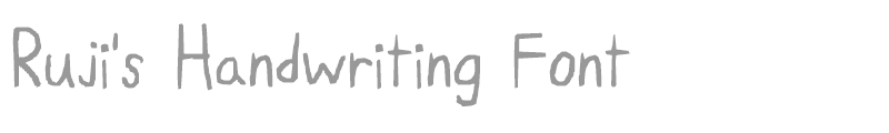 Ruji's Handwriting Font