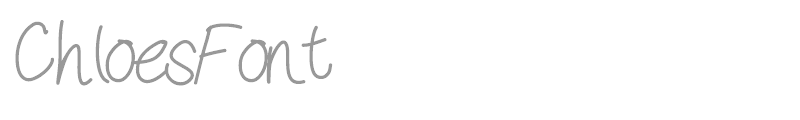 ChloesFont