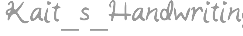 Kaits Handwriting