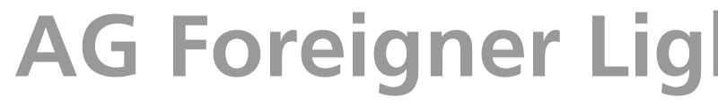 AG Foreigner Light-Bold