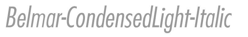 Belmar-CondensedLight-Italic