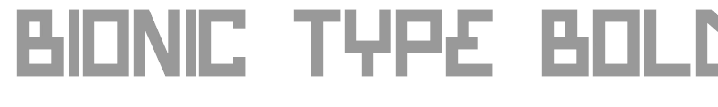 Bionic Type Bold