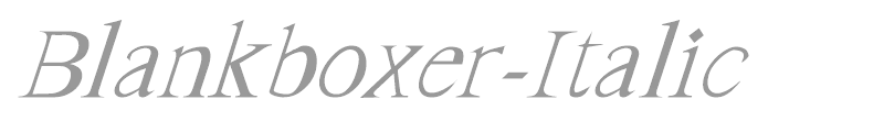 Blankboxer-Italic