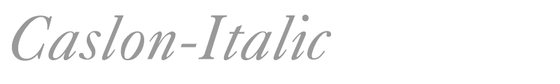 Caslon-Italic