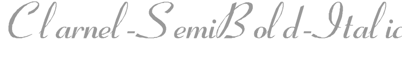 Clarnel-SemiBold-Italic