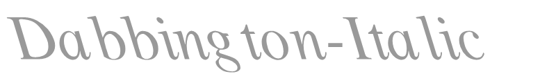 Dabbington-Italic