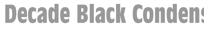 Decade Black Condensed SSi
