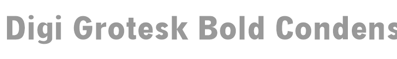 Digi Grotesk Bold Condensed
