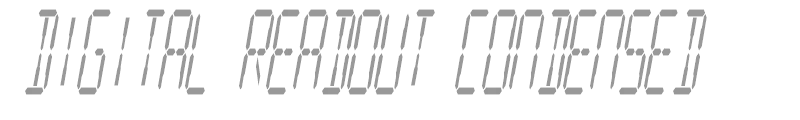 Digital Readout Condensed