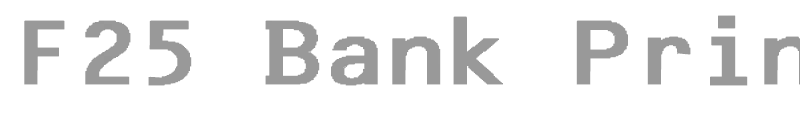 F25 Bank Printer