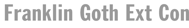 Franklin Goth Ext Condensed