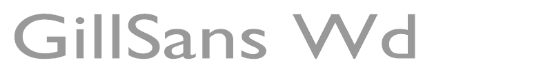 GillSans Wd