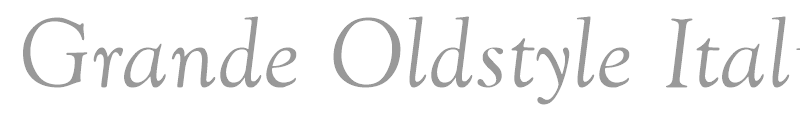 Grande Oldstyle Italic