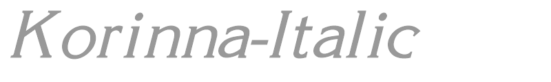 Korinna-Italic
