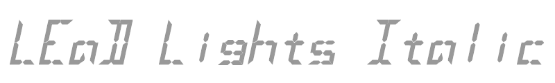 LEaD Lights Italic