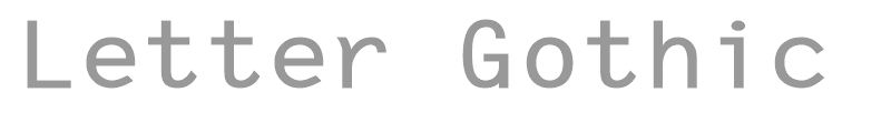 Letter Gothic Line
