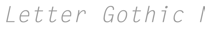 Letter Gothic MT