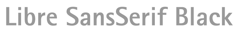Libre SansSerif Black SSi