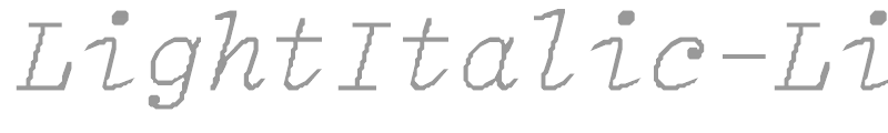 LightItalic-Lig
