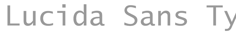 Lucida Sans Typ