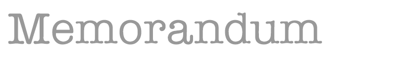 Memorandum