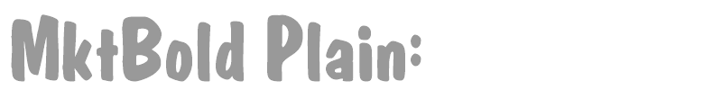 MktBold Plain: