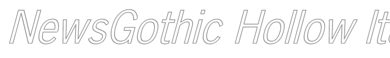 NewsGothic Hollow Italic