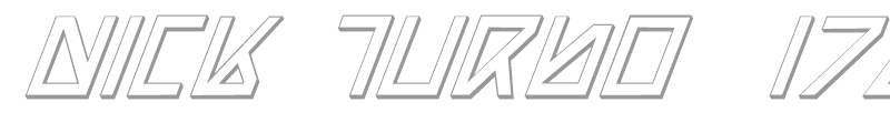 Nick Turbo  Italic 3D