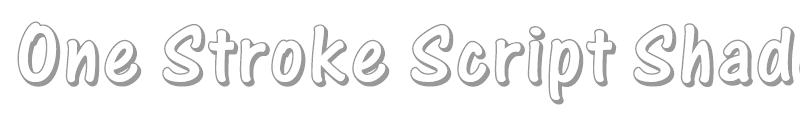 One Stroke Script Shaded LET