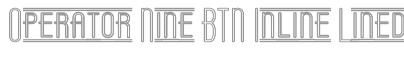 Operator Nine BTN Inline Lined