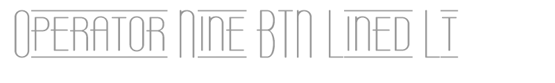 Operator Nine BTN Lined Lt