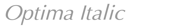 Optima Italic Wd Italic