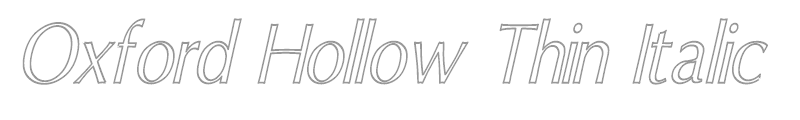 Oxford Hollow Thin Italic