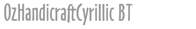 OzHandicraftCyrillic BT