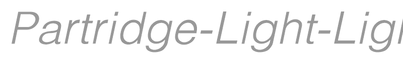 Partridge-Light-Light-Italic