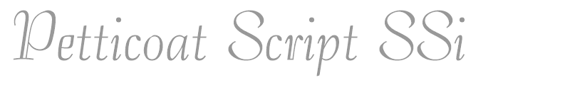 Petticoat Script SSi