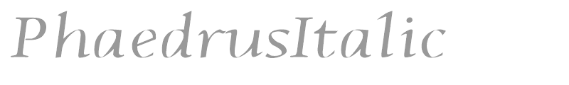 PhaedrusItalic