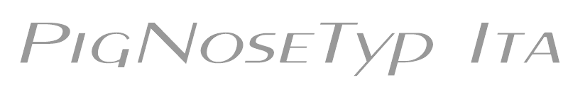 PigNoseTyp Italic