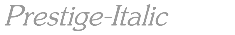 Prestige-Italic
