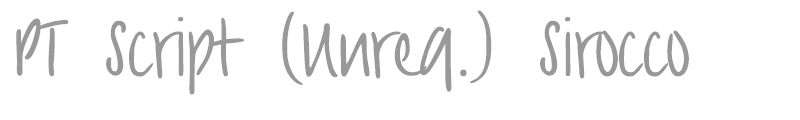 PT Script (Unreg.) Sirocco